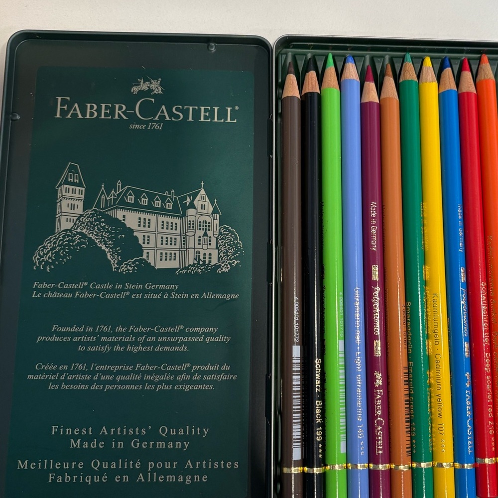 Polychromos Faber-Castell 12 Coloured Pencils